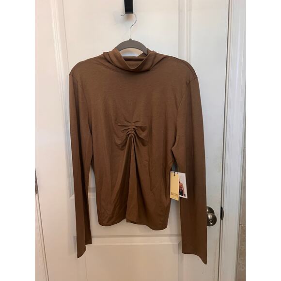 Nation LTD Eris Turtleneck Top XL Lightweight in Teddy Romantic Academia Preppy - Picture 4 of 9